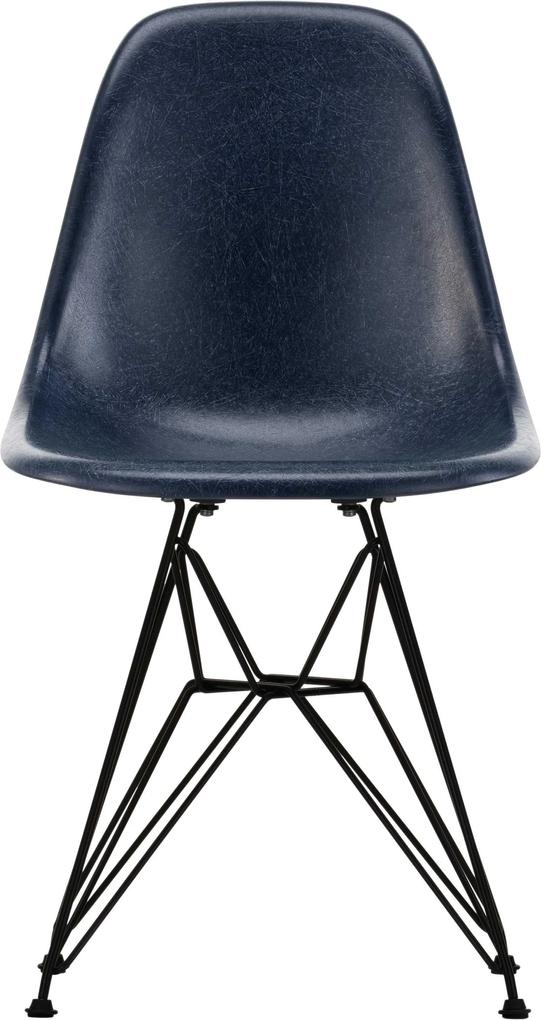 Vitra Eames DSR Fiberglass stoel zwart navy blue