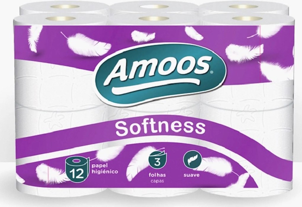 Amoos 3-laags toiletpapier - 12 rollen wc-papier