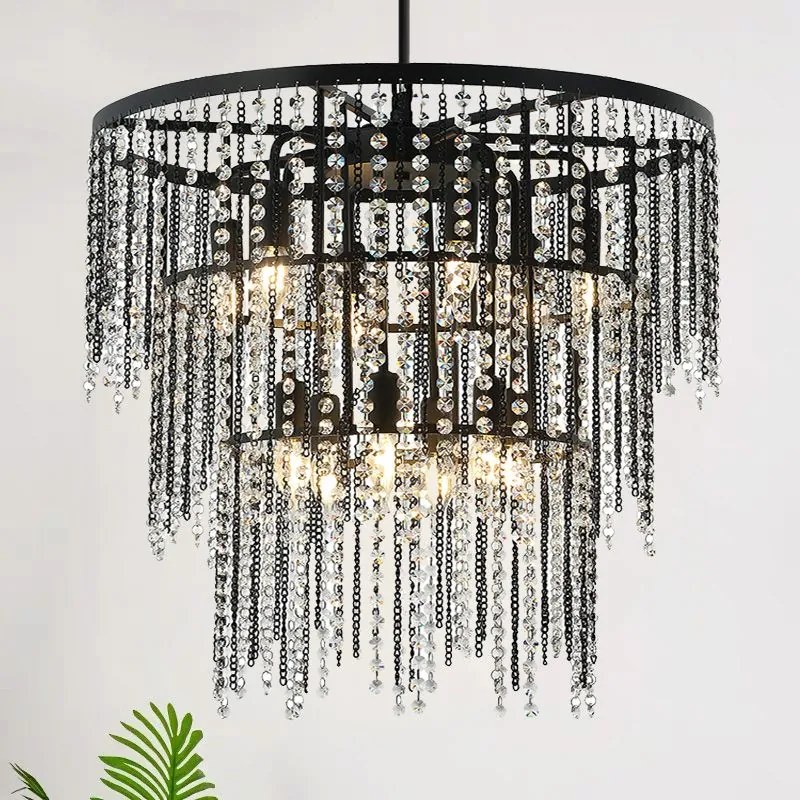 KRISTALLEN HANGLAMP Cristal APP1314-CP Black