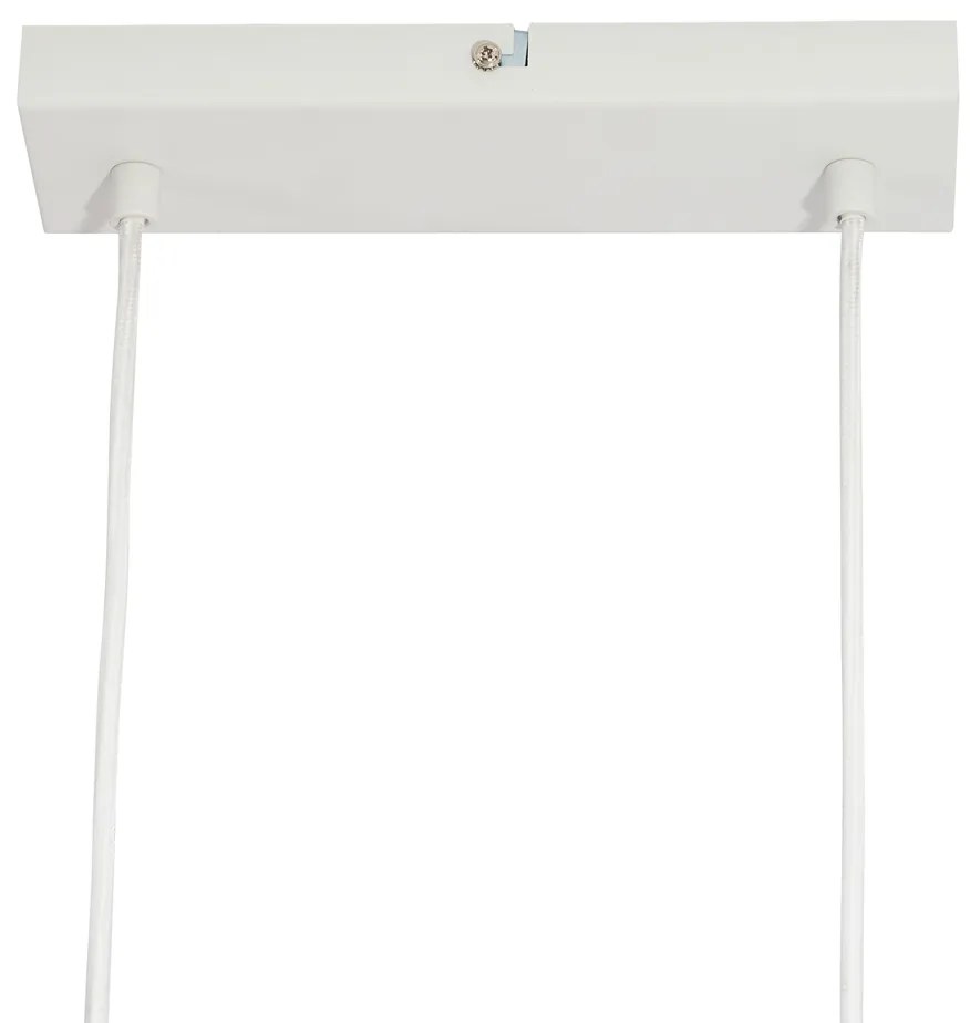 Moderne hanglamp hout print met wit 6-lichts - Jeana Straight