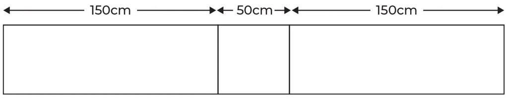 Goossens Excellent Kast Systeem Statement, 6 draaideuren met 50 cm breed rek element, 350 cm breed 223 cm hoog 61 cm diep