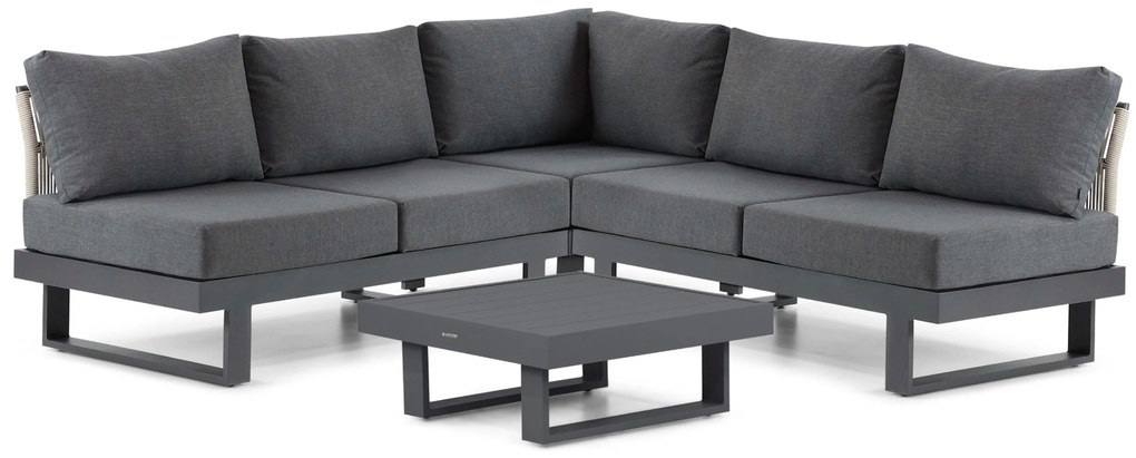 Hoek loungeset 5 personen Aluminium Grijs  Lifestyle Garden Furniture Lorenzo