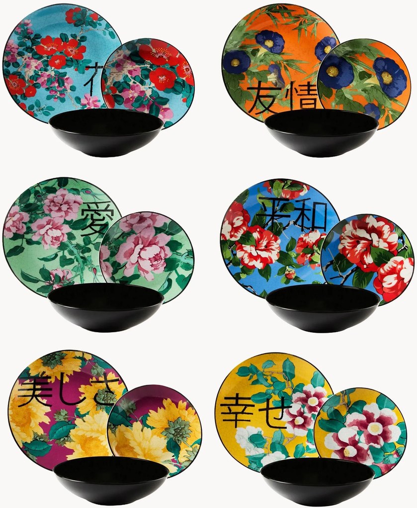 Serviesset Furisode, 6 personen, 18-delig