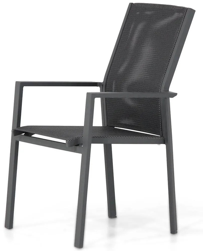 Tuinset 4 personen 90 cm Aluminium/textileen Grijs Presto Ricadi/Mondello