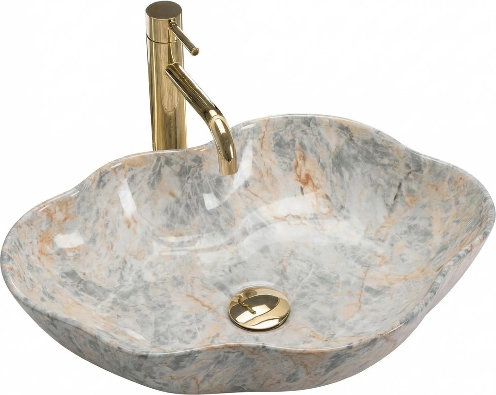 Opzetwastafel Rea Pearl Ruststone