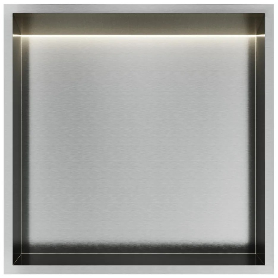 Hotbath &More inbouwnis met verlichting 30x30x10cm RVS
