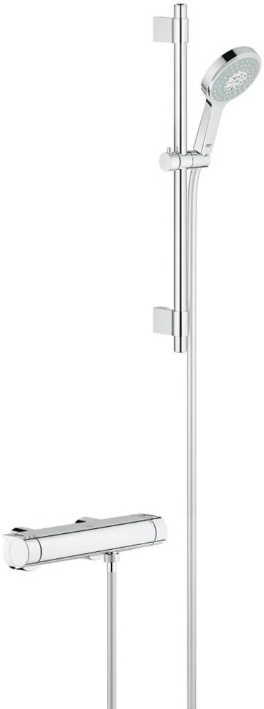 Grohe Grohtherm 2000 New douchethermostaat met perfect showerset Power & Soul Chroom