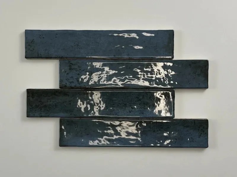 Jabo Kalon wandtegel blauw 5x25cm glans
