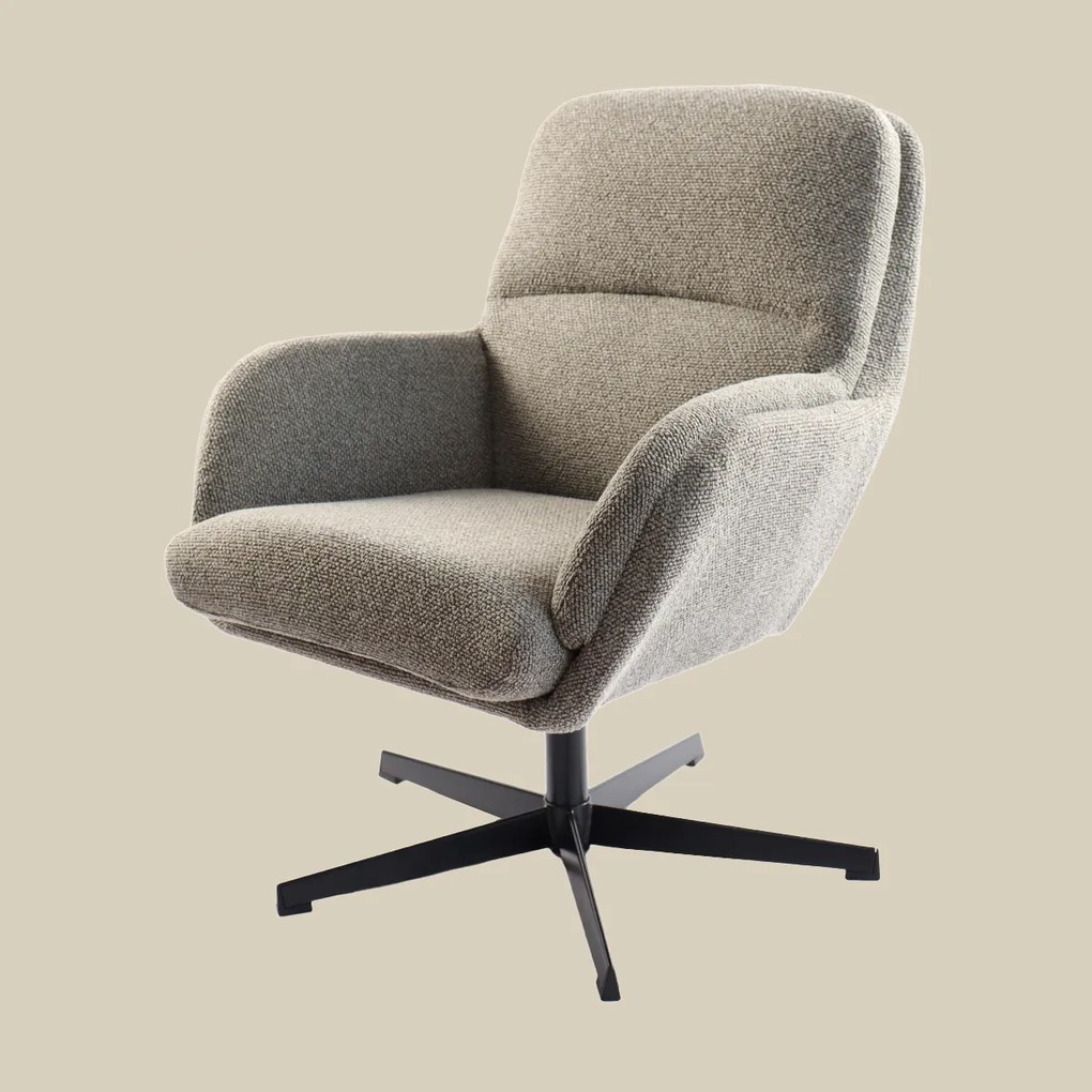 Kleine Fauteuil Draaibaar Grijsbruin