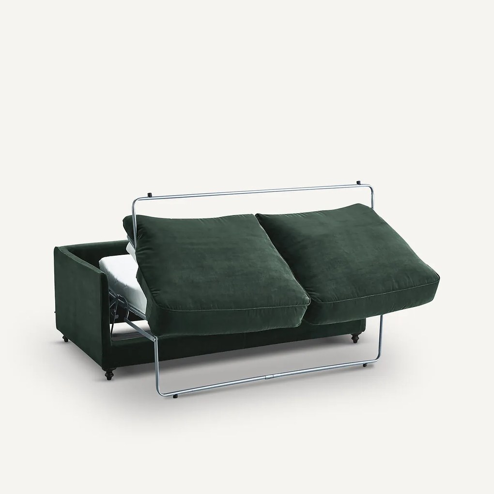 Omvormbare compacte bank. stonewashed fluweel, Lazare