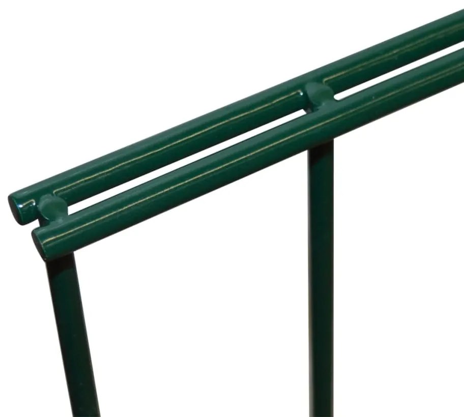 vidaXL Dubbelstaafmatten 2,008x2,23 m 8 m (totale lengte) groen