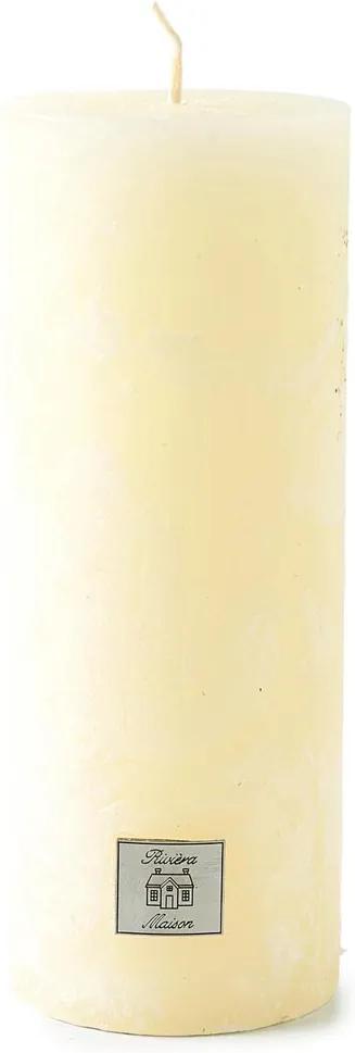 Rivièra Maison - Rustic Candle basic ivory 7x18 - Kleur: wit