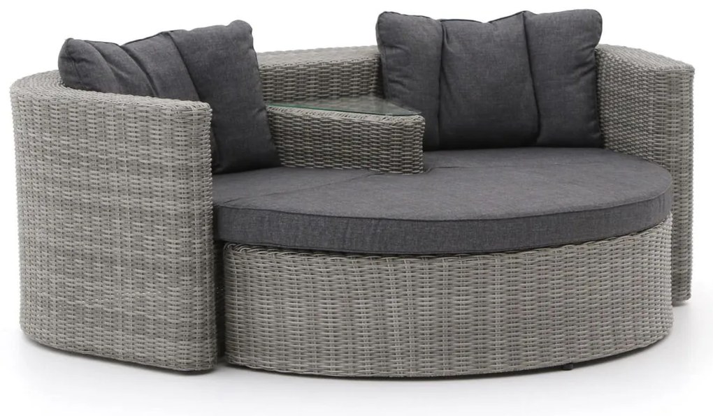 + 15% kassakorting | Loveseat Tuin Intenso   | Wicker (vlechtwerk) | 2 personen | Tuinbank Grijs | 193cm | Incl. kussens | Kees Smit Tuinmeubelen