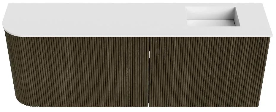 Mondiaz Joya 110cm toiletmeubel ronding links shadow met wastafel faye rechts zonder kraangat talc