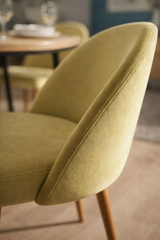 Set 4 fluwelen Vint Stoelen