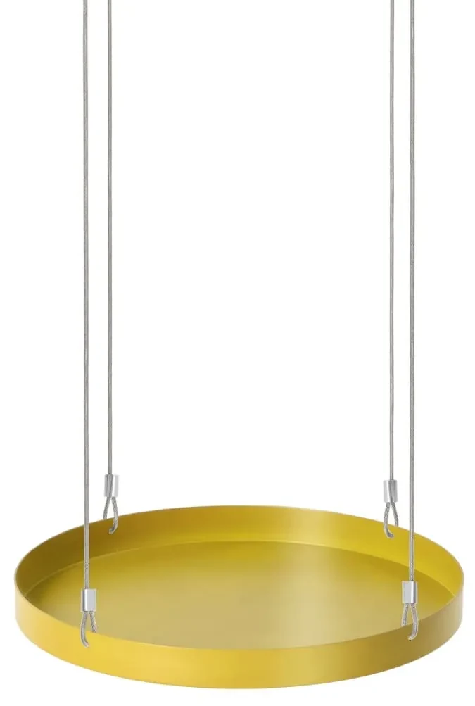 Esschert Design Plantenblad hangend rond L goudkleurig