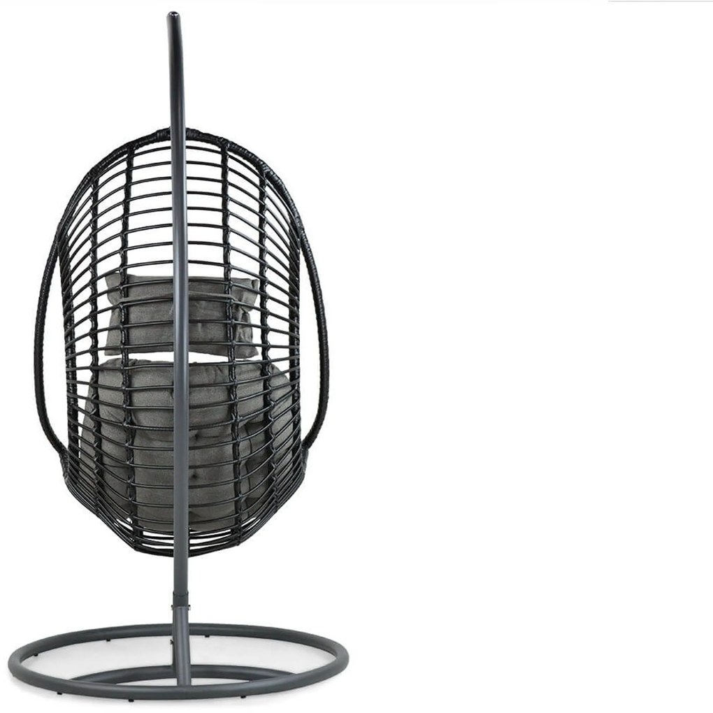 Coco Vedella Hangstoel Wicker/Aluminium Zwart