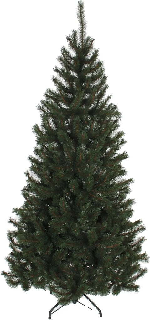 Kingston kunstkerstboom - 215 cm - groen - Diameter 117 cm - 767 tips - metalen voet