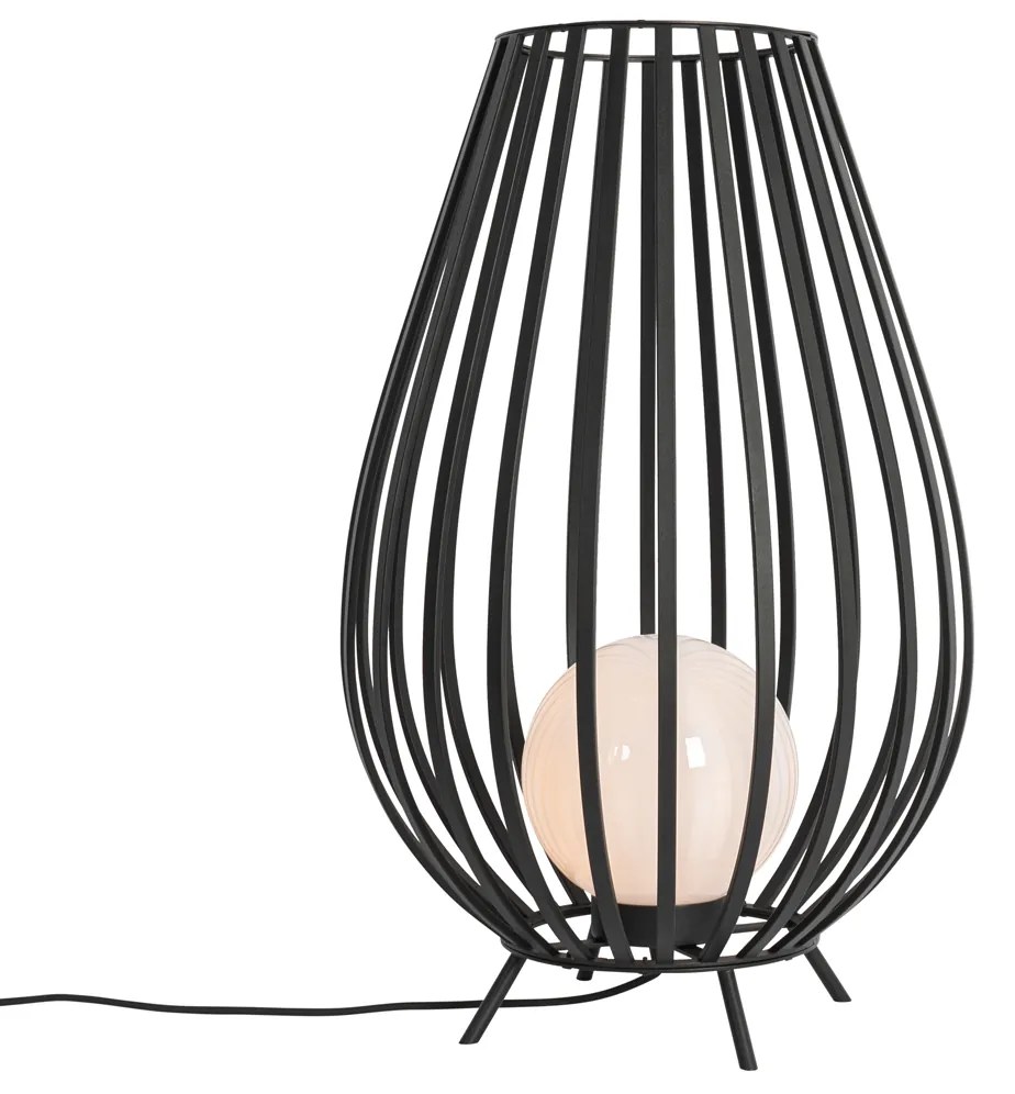 Design vloerlamp zwart met opaal 70 cm IP44 - Angela Design E27 IP44 rond Binnenverlichting Lamp