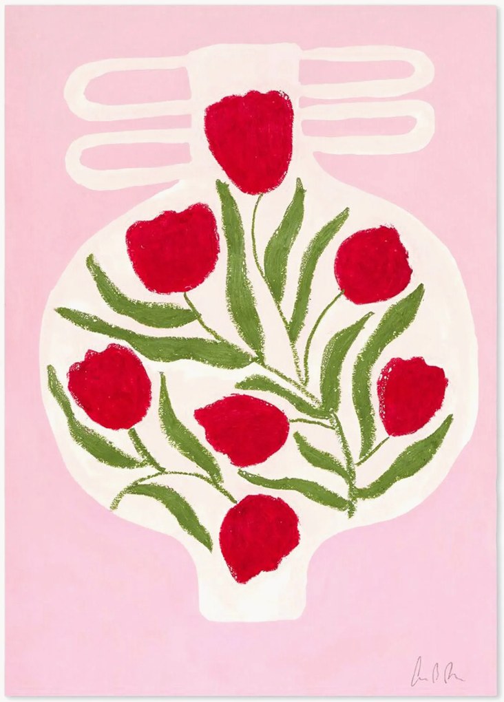 Ingelijste digitale print Vase No. 02