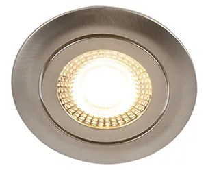 Set van 5 Moderne inbouwspots staal incl. LED 3-staps dimbaar - Mio Modern rond Binnenverlichting Lamp