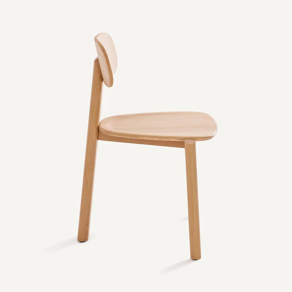 3-poot stoel, massief eiken, MARAIS, ontwerp Emmanuel Gallina