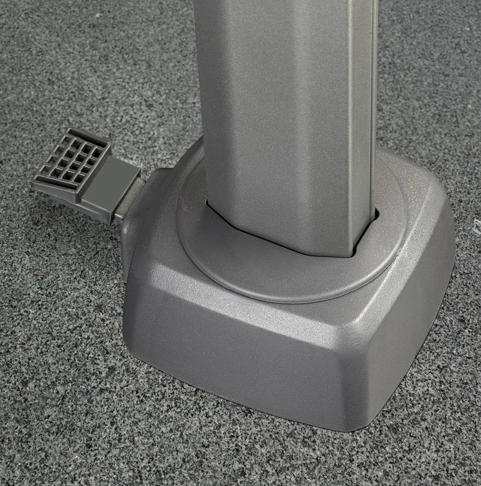 Platinum Voyager zweefparasol T1 2.5x2.5 m. - Light Grey met Marbella voet en hoes