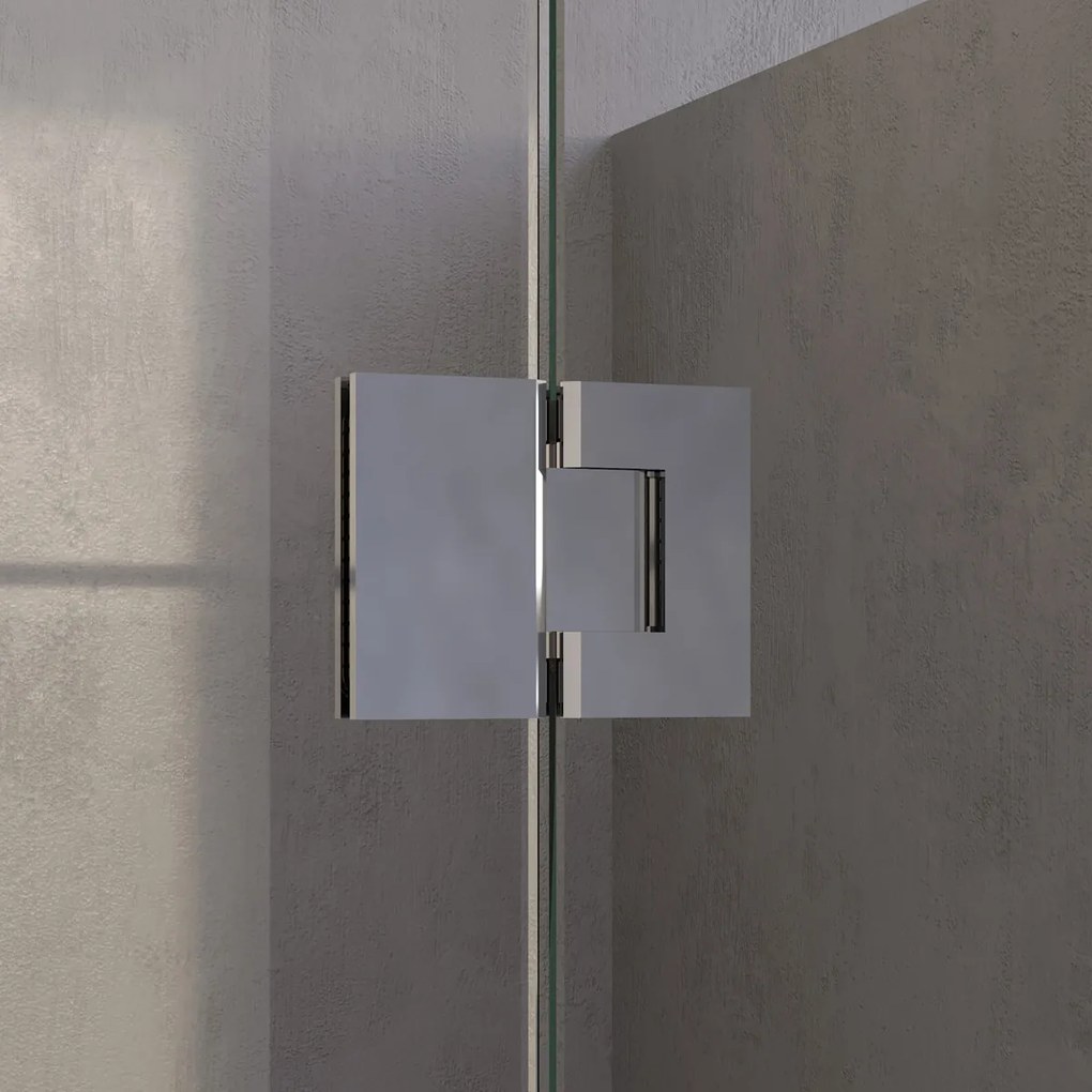 Brauer Void Carving profielloze nisdeur 130cm met draaideur 60cm aan glas chroom