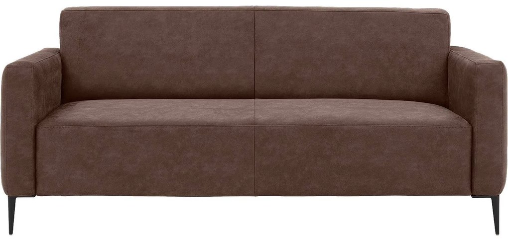 Goossens Key West bruin, micro leer, 3-zits, modern design