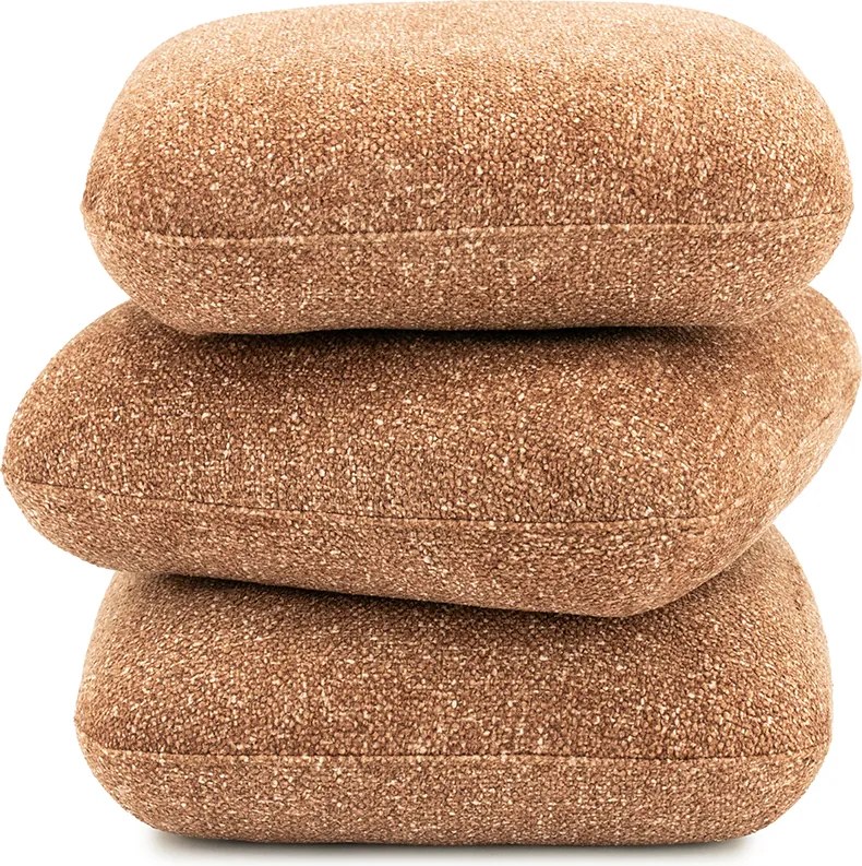 By-Boo Pillowscape Gestapelde Poef Caramel