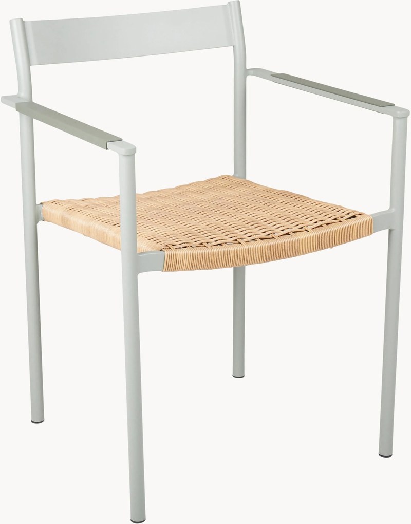 Stapelbare tuinstoelen DK met armleuningen, 2-delig