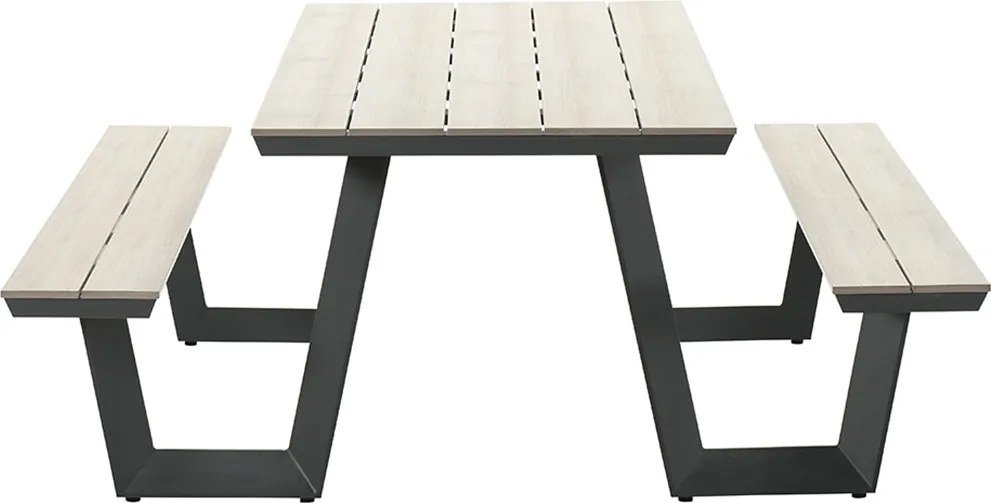 Garden Impressions Sarria picknick set 200 x 90 - donker grijs
