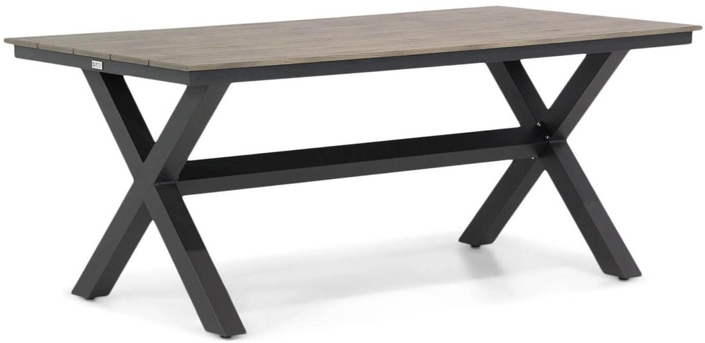 Tuinset 4 personen 180 cm Aluminium/Textileen /Aluminium/textileen Grijs Presto Tarenta/Forest
