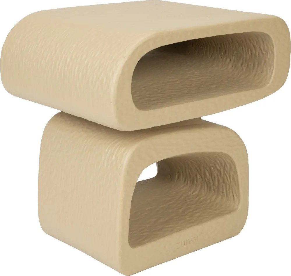Zuiver Eddy Organische Bijzettafel Beige - 43x35x44cm.