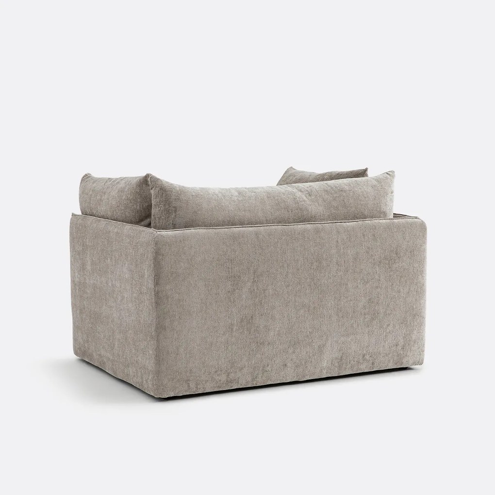 XL fauteuil Malo in getextureerd fluweel