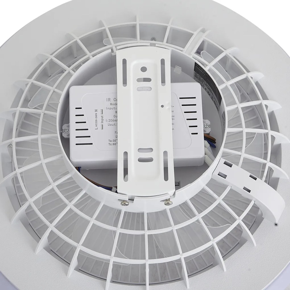 Plafondventilator wit incl. LED RGB dimbaar met afstandsbediening - Clamo