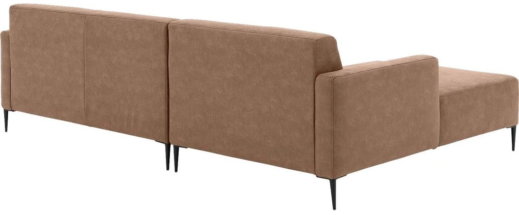 Goossens Key West bruin, micro leer, 2,5-zits, modern design