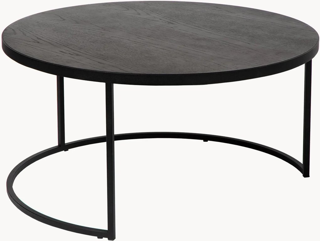 Ronde salontafel Emir met houten tafelblad