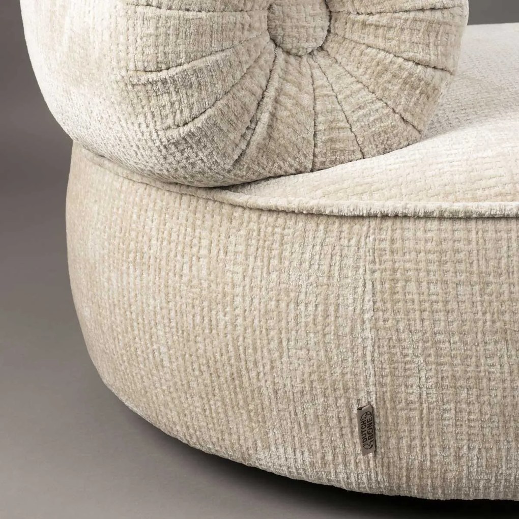 Dutchbone Tilbury Ronde Lounge Fauteuil Beige