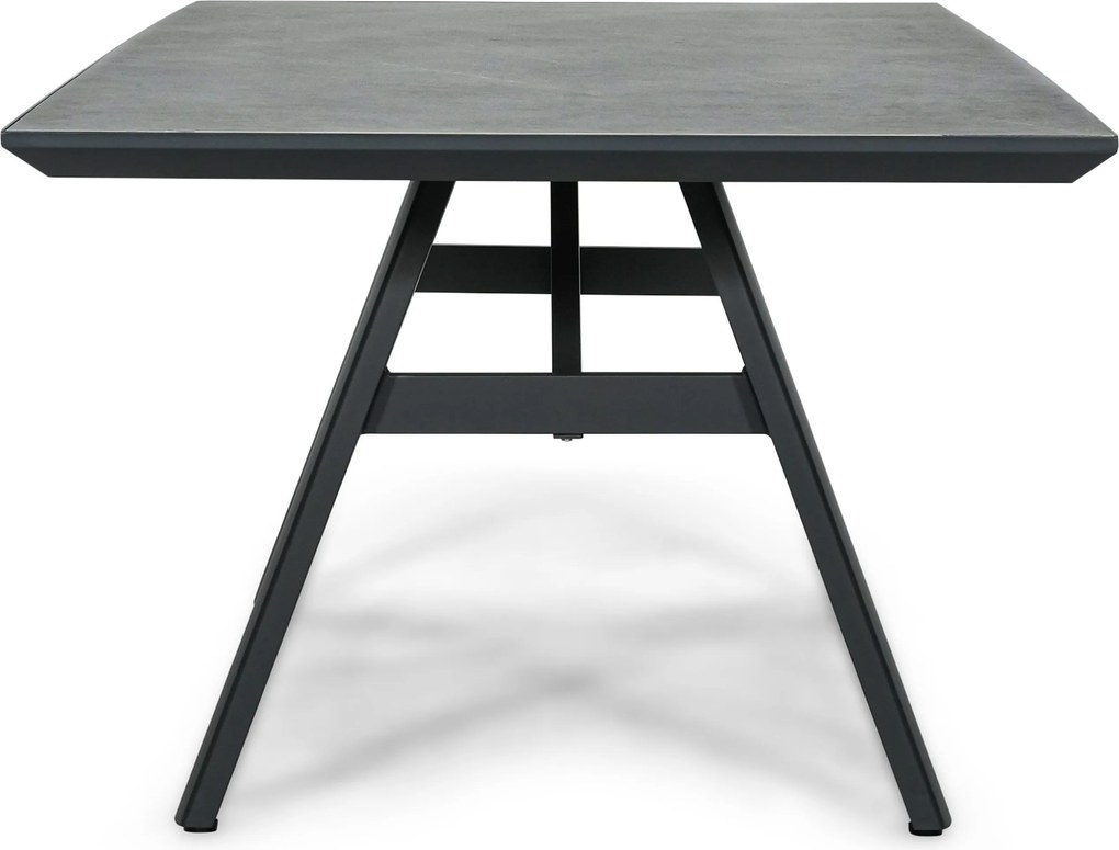 Tuinset 6 personen 230 cm Aluminium Grijs Presto Brentino/Monza