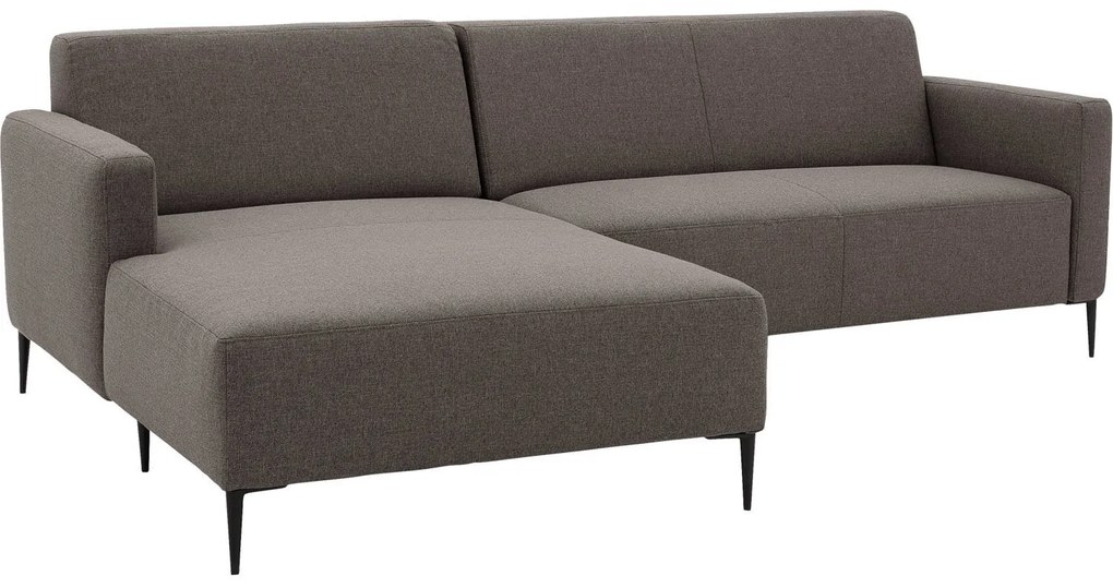 Goossens  Key West bruin, stof, 2-zits, modern design