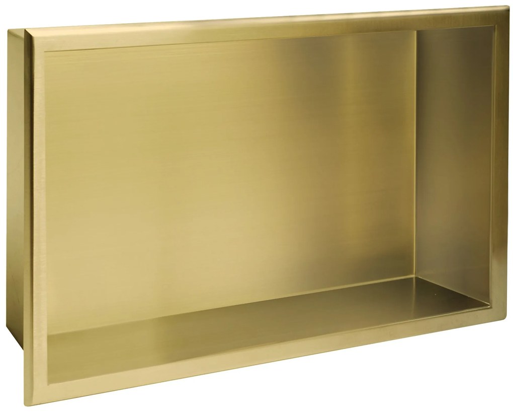 bathroom shelf 30x45 gold brush