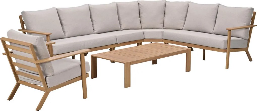 Garden Impressions Ariane loungeset 6-delig - light teak look