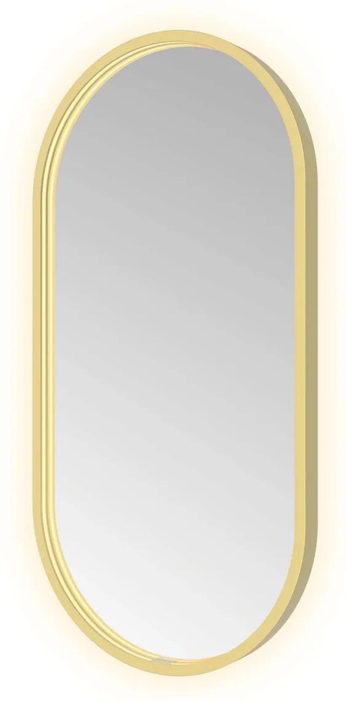 Hotbath &More Oval spiegel ovaal 40x80cm geborsteld messing PVD