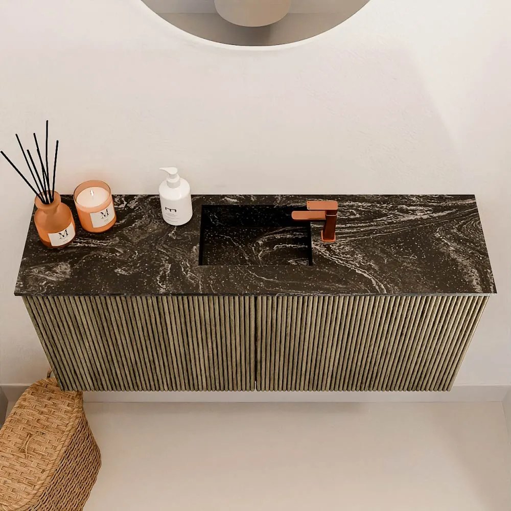 Mondiaz Joya DLux 90cm toiletmeubel dusk met wastafel faye midden 1 kraangat lava