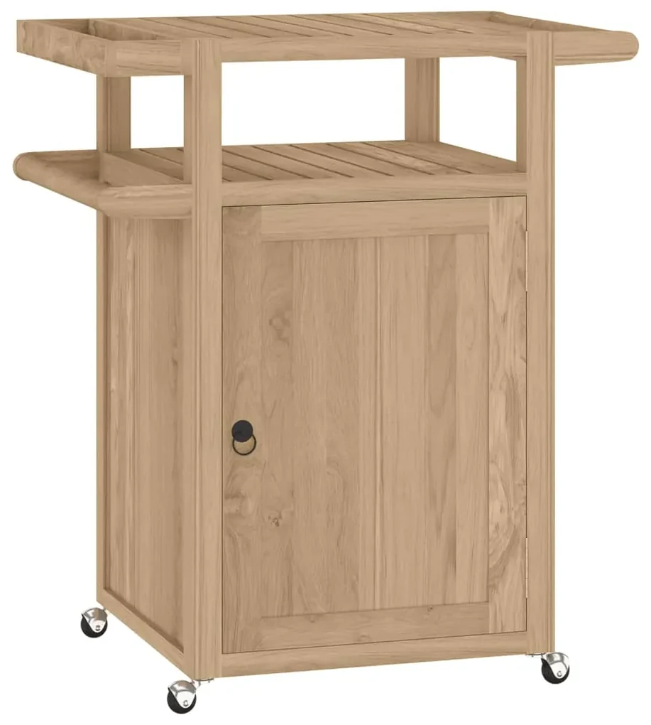 vidaXL Industriële Houten Keuken Trolley Met Vergrendelbare Wielen Artisan Eiken Afwerking 50 X 30 70 cm Rollende Opslag Voor En Buffet Kar Matte Verplaatsbare Organizer Multi Functioneel Zware Taak