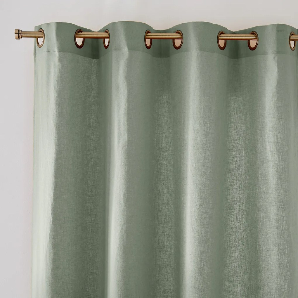 Gordijn in halflinnen met oogjes, Lincot