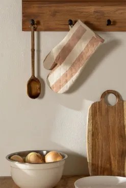 Set Van Ovenhandschoen En Doek Efarin Licht Nude Bruin - Sklum