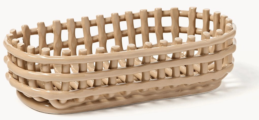 Handgemaakte opbergmand Nalan van keramiek