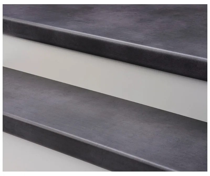 Overzettreden met neus (2 stuks) | PVC toplaag | Steen zwart | 140 x 60 cm